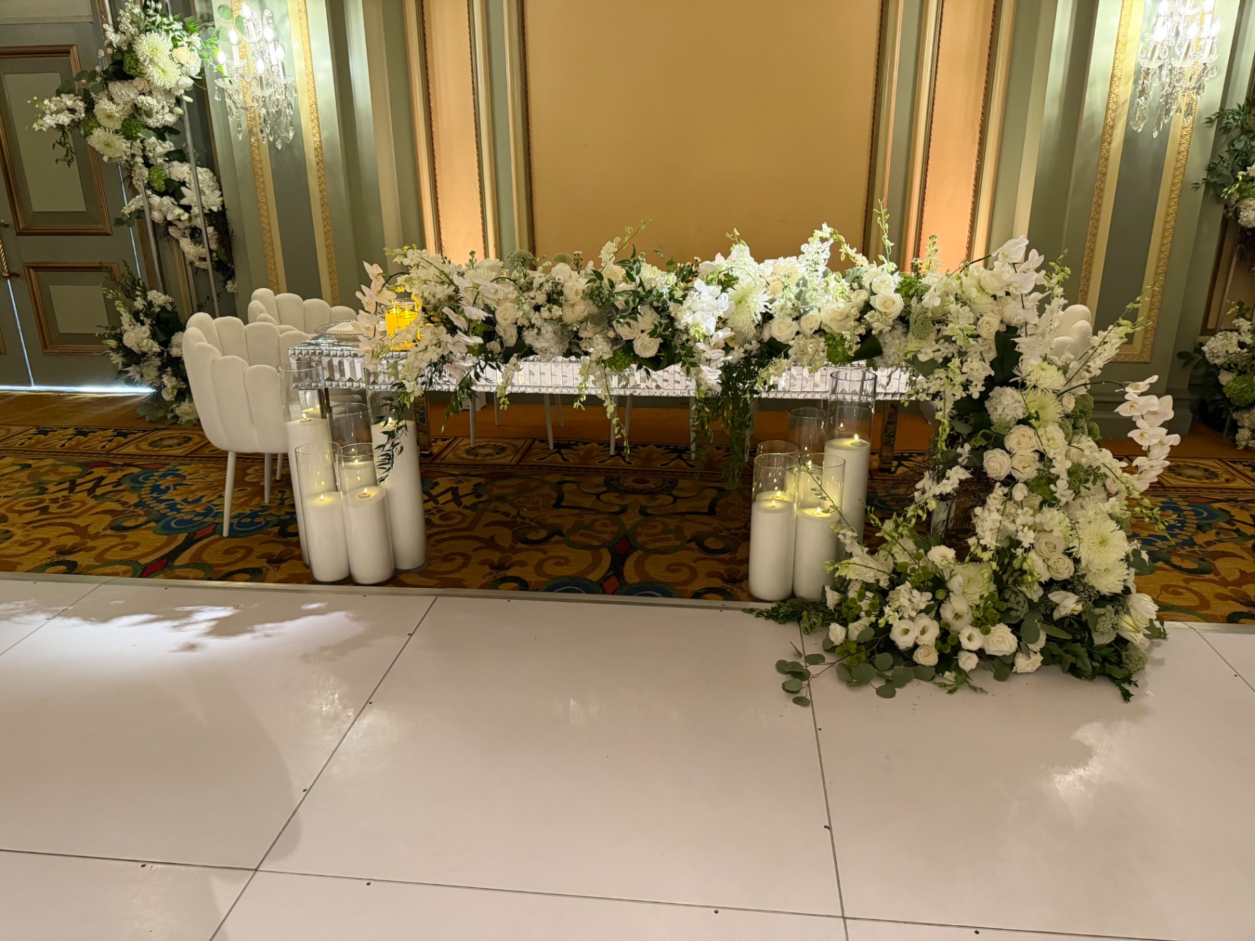 Wedding event setup in Pasadena by Blossom Logistics Co.